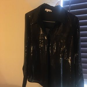 Good American “Glow Sheer Shirt”
